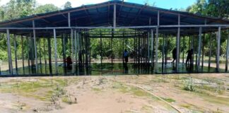 Recuperan centro educativo afectado por la crecida del río en El Crucero de Araguao