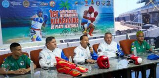 Nueve países estarán en el primer Mundial de Kickboxing de Playa este fin de semana Venezuela se convierte en el primer país en organizar un campeonato mundial de kickboxing de playa.