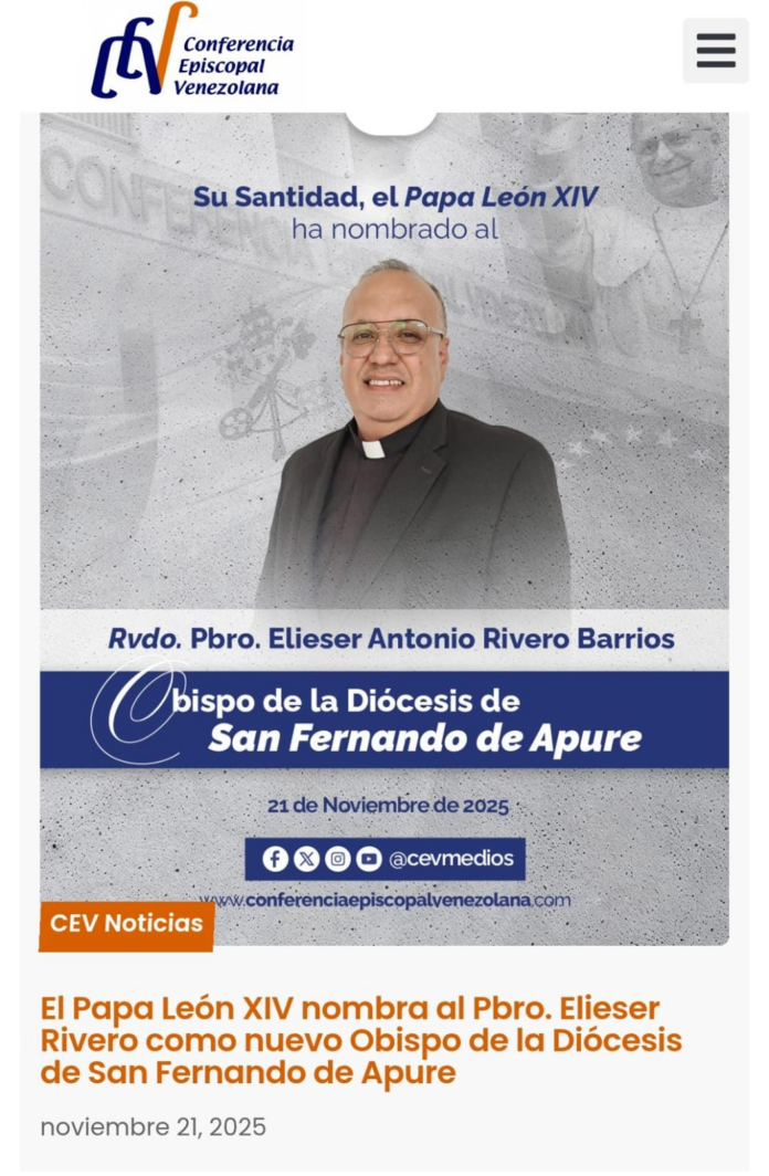 Nuevo obispo de San Fernando Nuevo obispo de San Fernando
