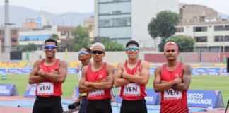 Venezuela impone récord histórico en el relevo 4×400 de los Juegos Bolivarianos