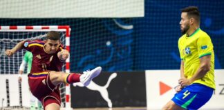 Copa América de Futsal: Venezuela a semifinal pese al tropiezo ante Brasil