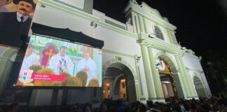 La Divina Pastora desciende de su nicho en una emotiva bajada solemne