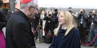 Cardenal Parolin y la Primera Ministra de Italia