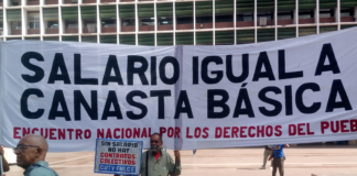 Movilización de sindicatos en Caracas