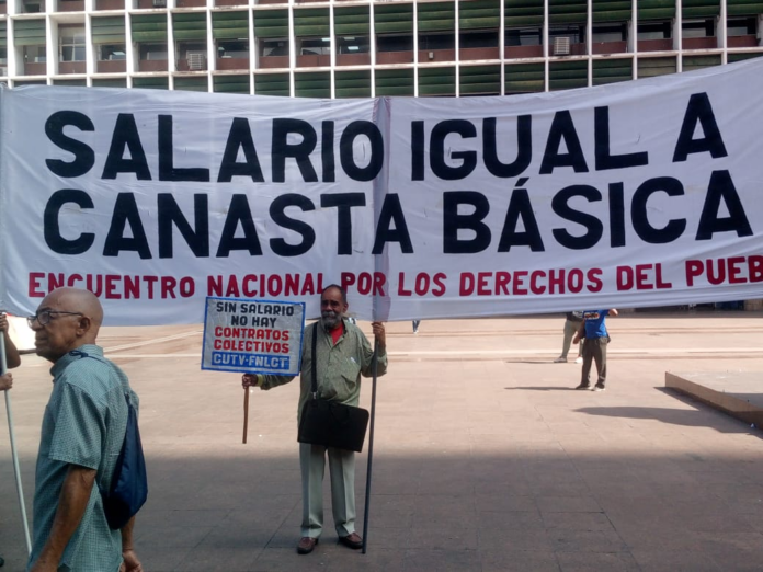 Movilización de sindicatos en Caracas