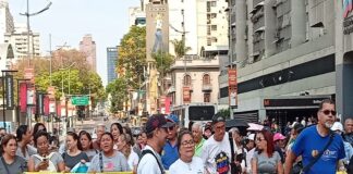 Trabajadores se activaron en varias ciudades del país para exigir salarios dignos Marcha trabajadores en Caracas