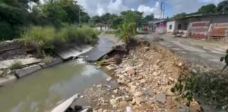 Advierten que el puente sobre el Caño Bubuqui de Mérida podría colapsar
