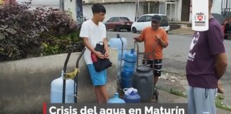 Ciudadanos en Maturín sacan sus botellones a la calle para llenarlos en tomas improvisadas