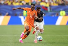 Costa de Marfil sella triunfo en el minuto 90 contra Ecuador