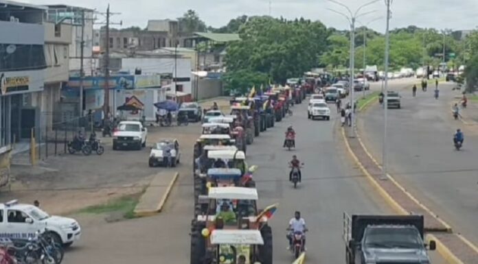 Productores de Calabozo protestan en rechazo al arroz importado