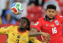 Ghana gana ante Panamá con un gol en el 95