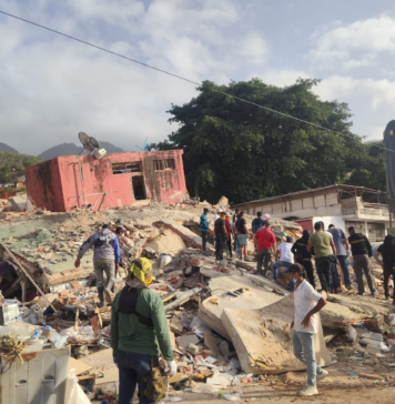 Zona de desastre en La Guaira