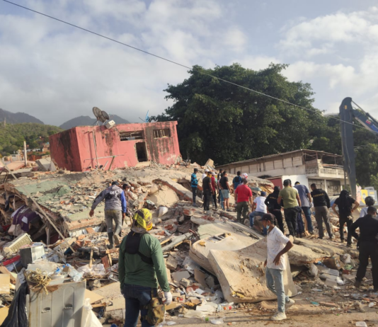 Zona de desastre en La Guaira