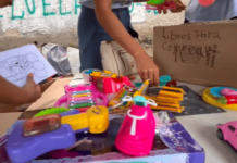 Ucistas recolectan materiales escolares para niños afectados por el doblete sísmico en Morón Ucistas recolectan materiales escolares para niños afectados por el doble terremoto en Morón