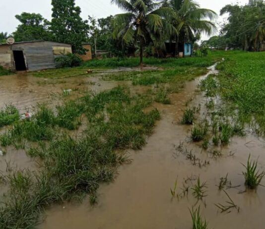 Varios sectores de Tucupita quedaron inundados tras lluvias